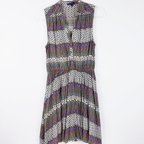 𝅺Portmans of Australia Floral‎ Sleeveless Fit & Flare Shirt Dress Size 10 - Picture 4 of 9